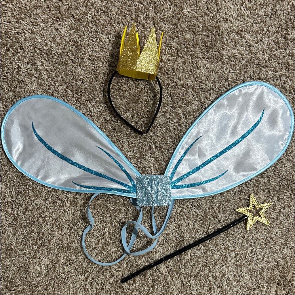Sparkling Fairy Costume Set With Wings And Accessories